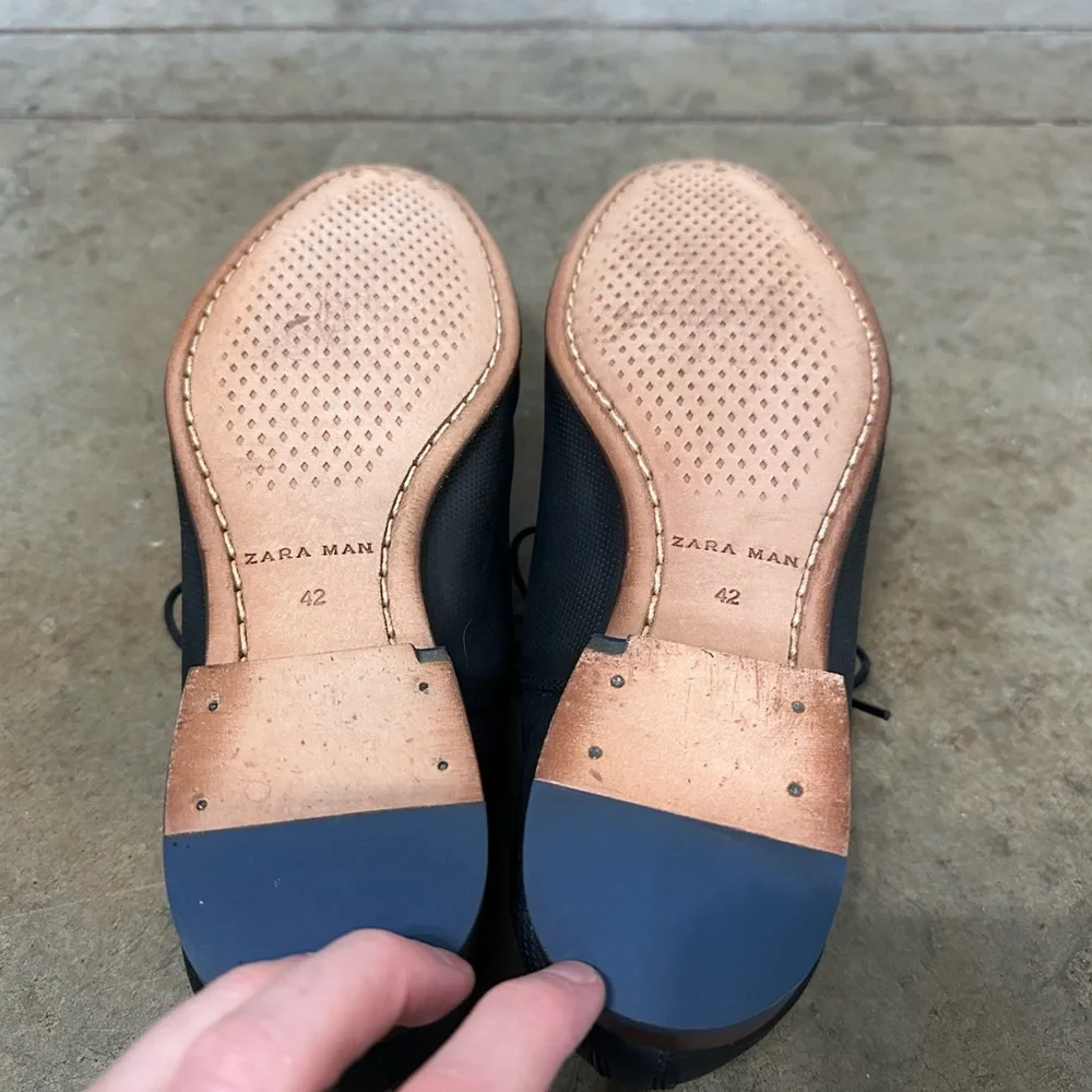Zara Man Elegant Black Men's Oxford Shoes